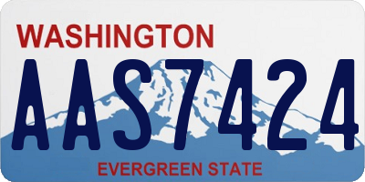 WA license plate AAS7424