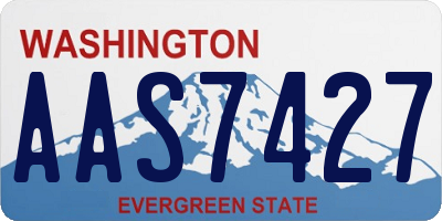 WA license plate AAS7427