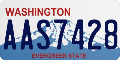 WA license plate AAS7428