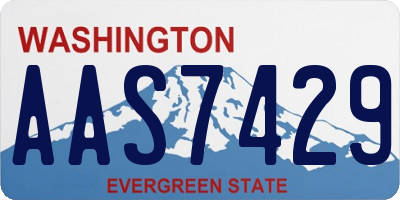 WA license plate AAS7429