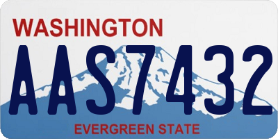 WA license plate AAS7432