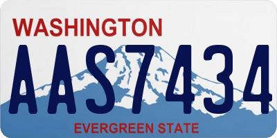 WA license plate AAS7434