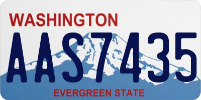 WA license plate AAS7435