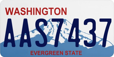 WA license plate AAS7437