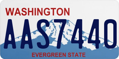 WA license plate AAS7440