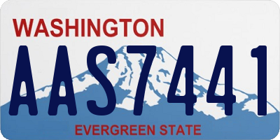 WA license plate AAS7441