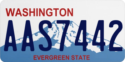 WA license plate AAS7442