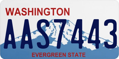 WA license plate AAS7443