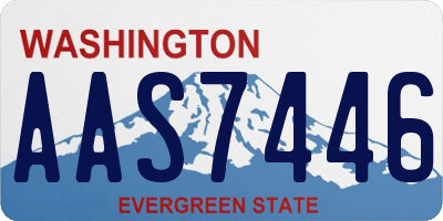 WA license plate AAS7446