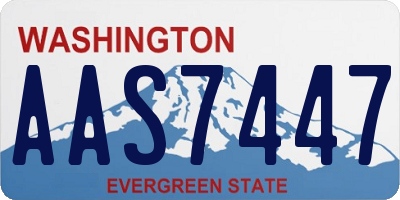 WA license plate AAS7447