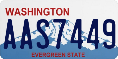 WA license plate AAS7449