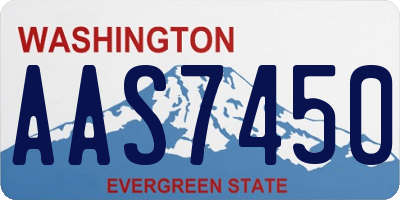WA license plate AAS7450