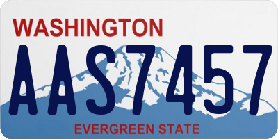 WA license plate AAS7457