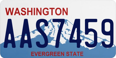 WA license plate AAS7459