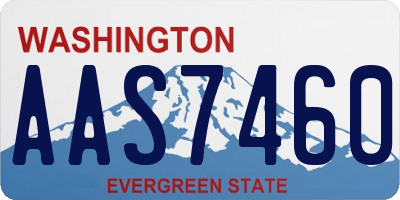 WA license plate AAS7460