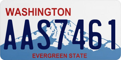 WA license plate AAS7461