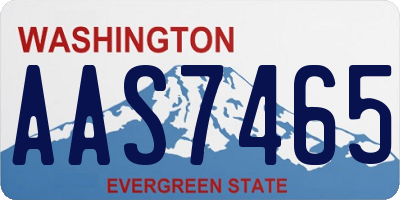 WA license plate AAS7465