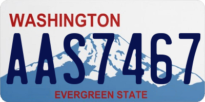 WA license plate AAS7467