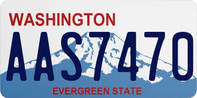 WA license plate AAS7470
