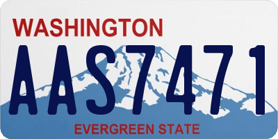 WA license plate AAS7471