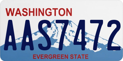 WA license plate AAS7472
