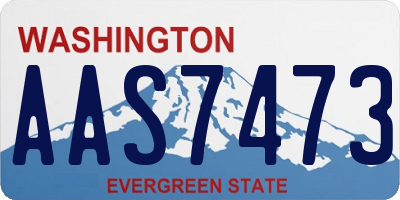 WA license plate AAS7473