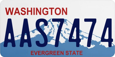 WA license plate AAS7474