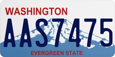 WA license plate AAS7475