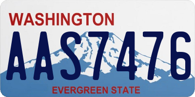 WA license plate AAS7476
