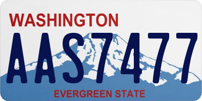 WA license plate AAS7477