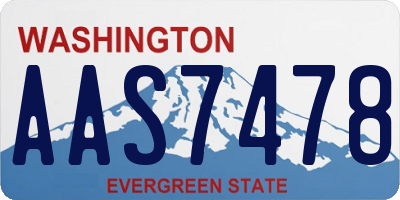 WA license plate AAS7478