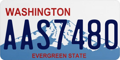 WA license plate AAS7480