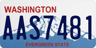 WA license plate AAS7481