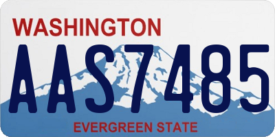 WA license plate AAS7485