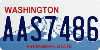 WA license plate AAS7486