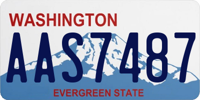 WA license plate AAS7487