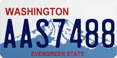 WA license plate AAS7488