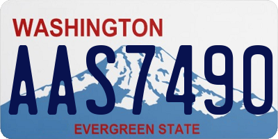 WA license plate AAS7490