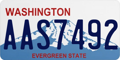 WA license plate AAS7492