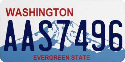 WA license plate AAS7496