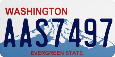 WA license plate AAS7497