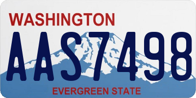 WA license plate AAS7498