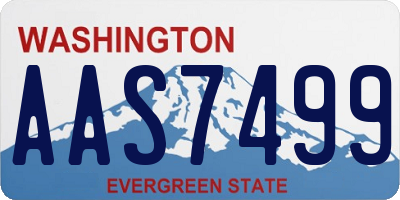 WA license plate AAS7499
