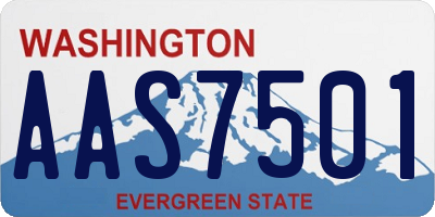 WA license plate AAS7501