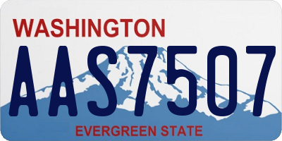 WA license plate AAS7507