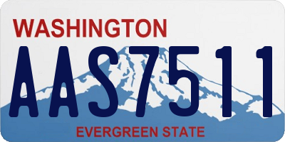 WA license plate AAS7511