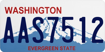 WA license plate AAS7512