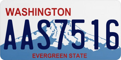 WA license plate AAS7516