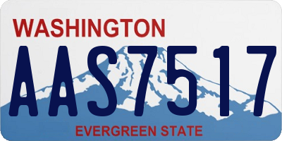 WA license plate AAS7517