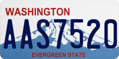 WA license plate AAS7520